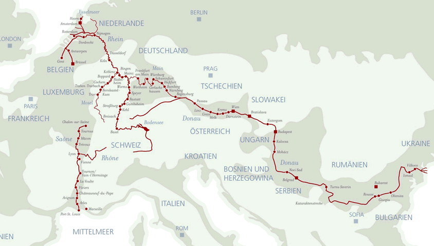 AROSA Fahrtgebiete Europa