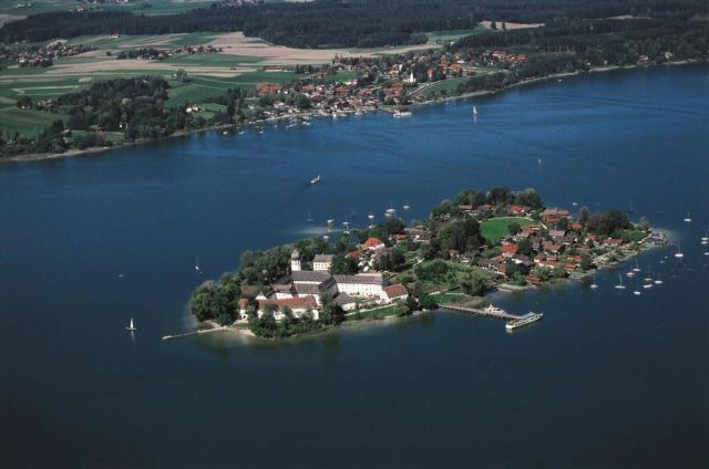 Chiemsee Golf Elsa Honecker Fraueninsel von oben