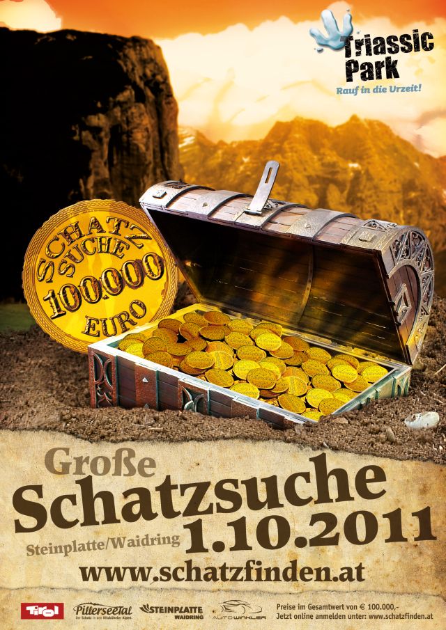 Pillerseetal: 100.000 Euro für Schatzsucher auf der Steinplatte versteckt 6 Pillerseetal 2011 Schatzsuche Keyvisual