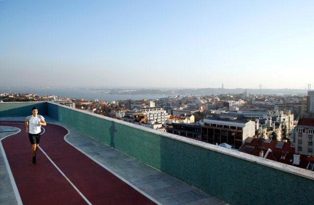 The Ritz Hotel Lisbon Portugal Jogging-Rundkurs und Tartan-Bahn