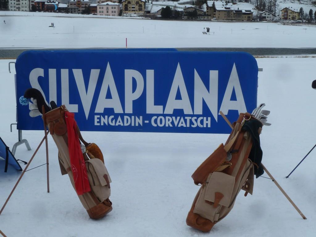 Schneegolf in St. Moritz Silvaplan