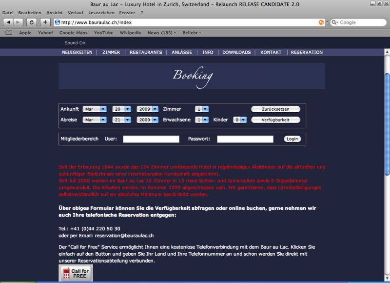 Baur au Lac screenshot