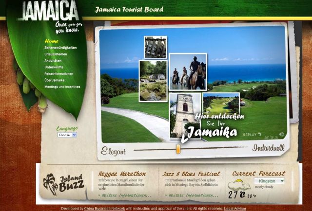 Jamaika Tourist Board german screenshot