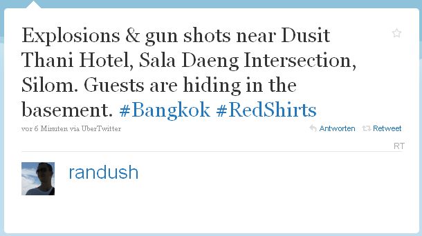 Twitter Dusit Thani Fire