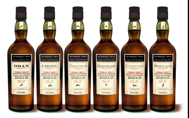 The Managers' Choice diageo classic malts selection