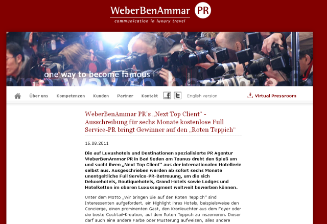Weber BenAmmar Next Top Client screenshot