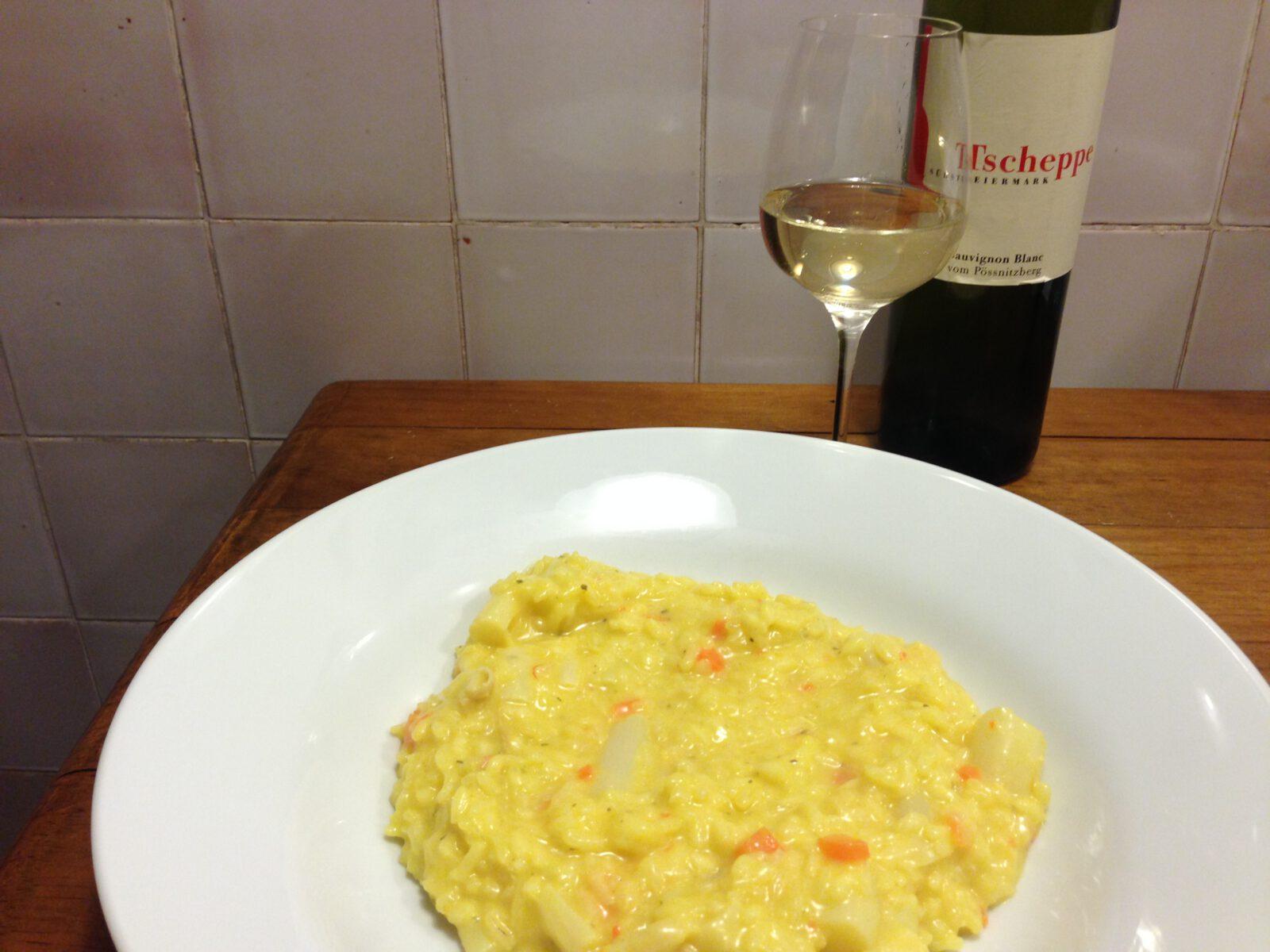 Spargel-Möhren-Risotto mit Sauvignon Blanc von Tscheppe | Le Gourmand ...