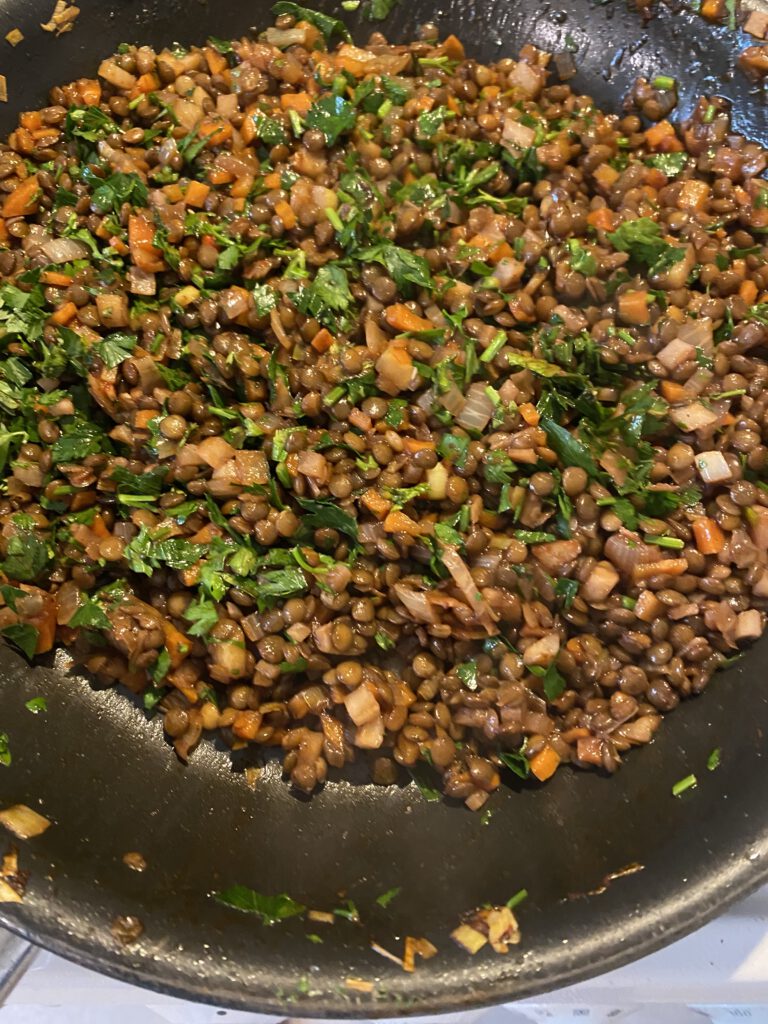 Entrecôte mit Alblinsensalat und 2017 Omina Diana Nemorensis I 4