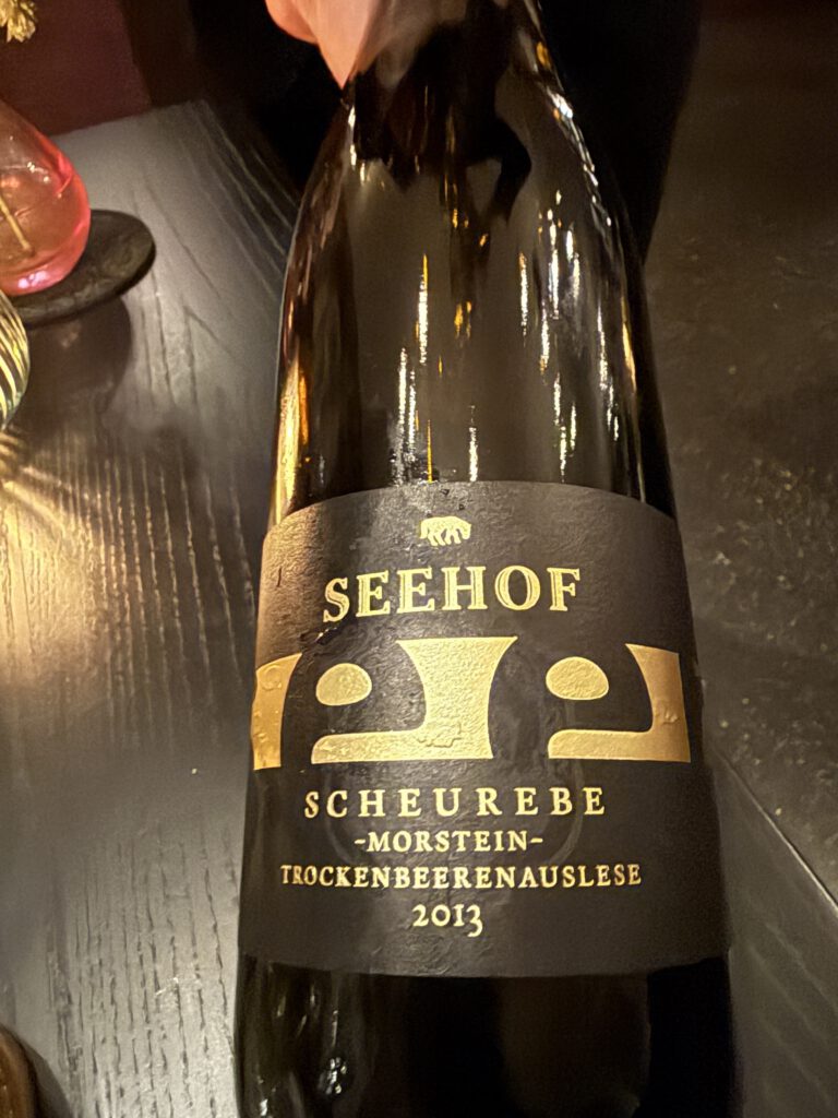 Qualitätsstufen beim Wein, Seehof, Scheurebe - Morstein - Trockenbeerenauslese 2013, Rheinhessen