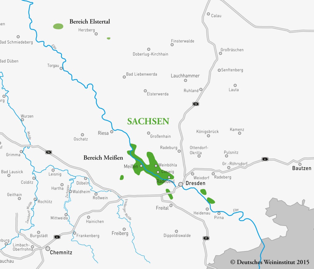 Weinanbaugebiete in Deutschland, Sachsen , (c) Deutsches Weininstitut