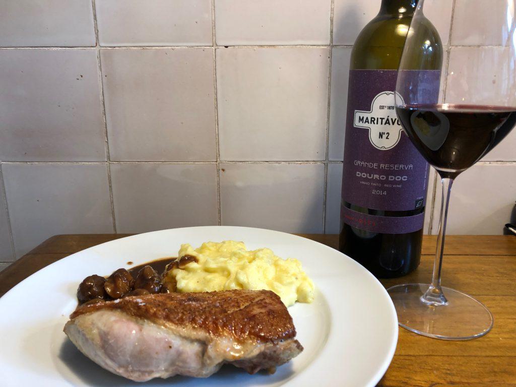 Entenbrust mit Portwein-Maronen und Kartoffelstampf, Maritavora No. 2 Grande Reserva Douro DOC 10